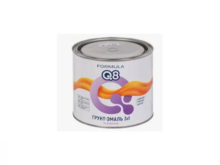 Грунт-эмаль по ржавчине красно- коричневая 1,8кг «FORMULA Q8»