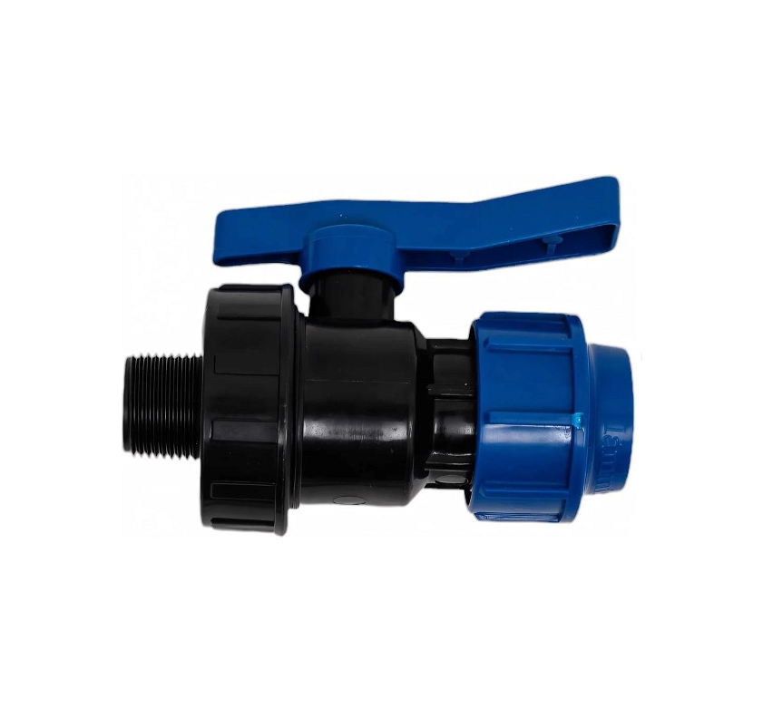 Кран для ПЭ труб НР 25 x 3/4" (Lammin) 120/8
