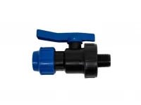 Кран компрес. для ПЭ труб НР 20 x 1/2" (Lammin) 200/10 