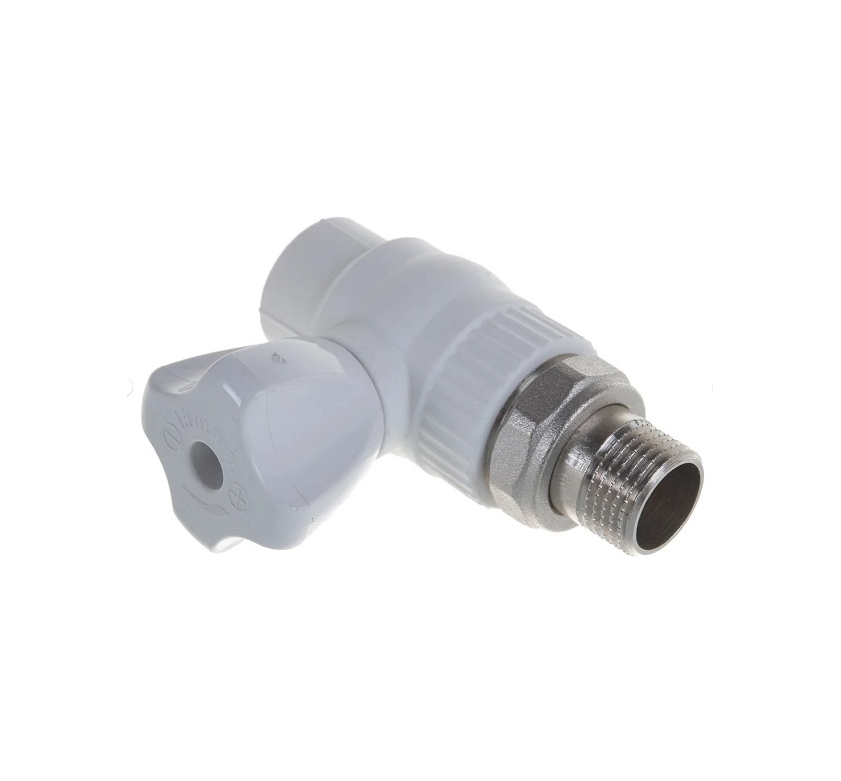 Кран шаровый PPR радиат. прям. 20 х 1/2" PREMIUM (Lammin) 50/10