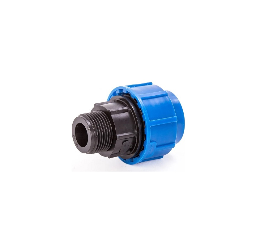 Муфта компрес. для ПЭ труб НР 20 x 1/2" (Lammin) 640/80