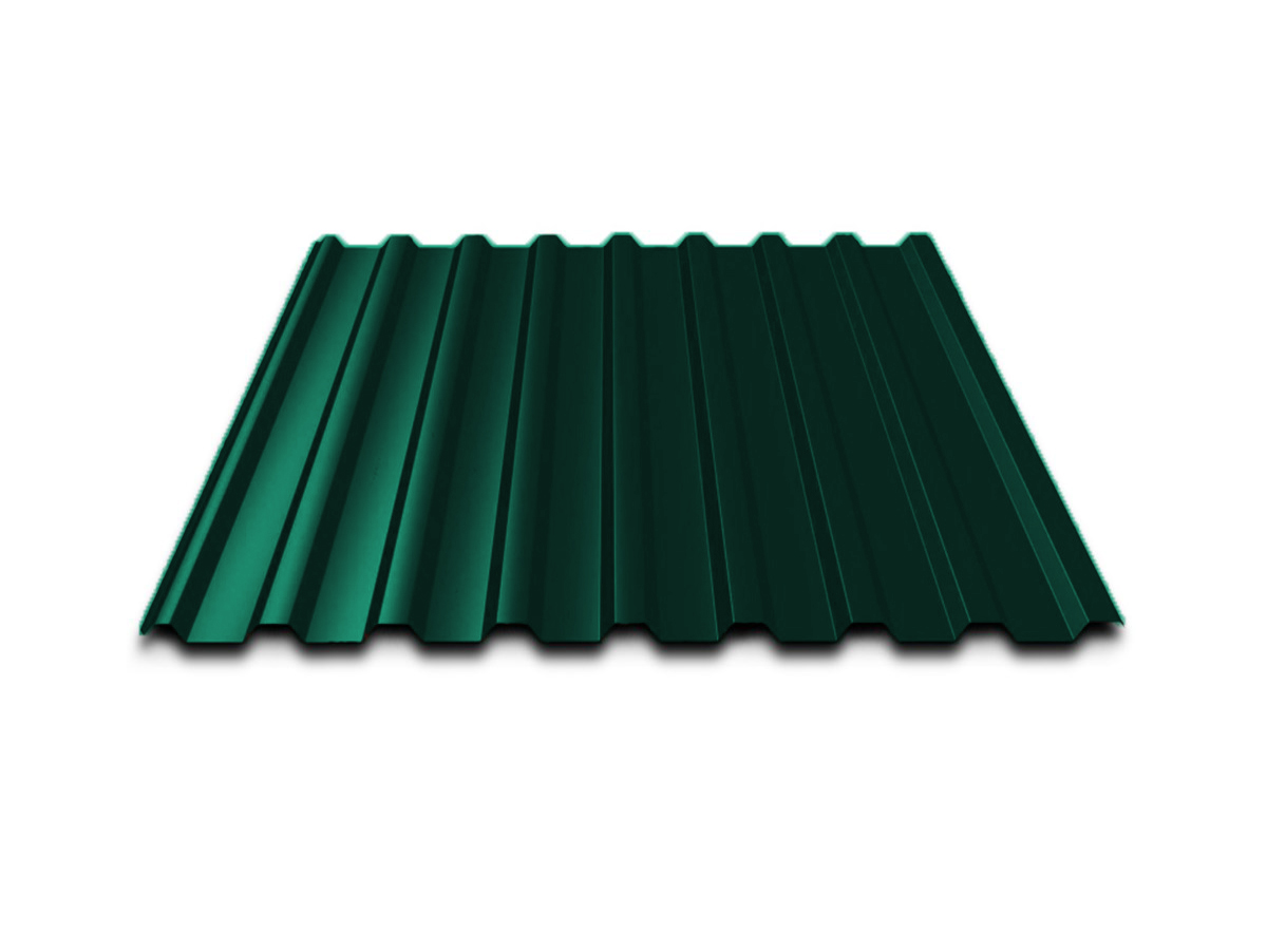 Профнастил оцинкованный С20B 0,45*1100(1150) RAL6005 зеленый мох (3,60м)